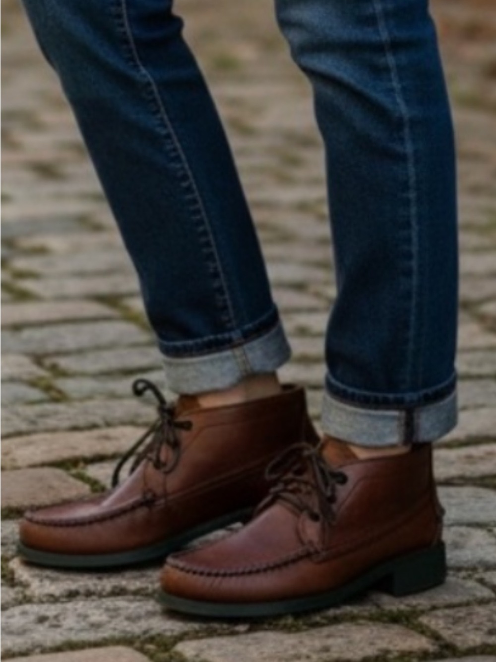Sebago Women's Leather Ankle English Country Boots in Rich Brown